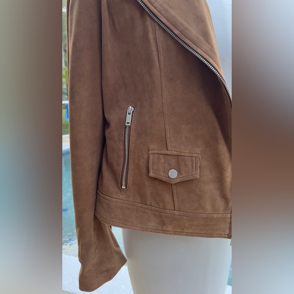 Women's Ugg Ronnie Suede Moto Jacket Size M Excellent - Never Worn New - Picture 8 of 14